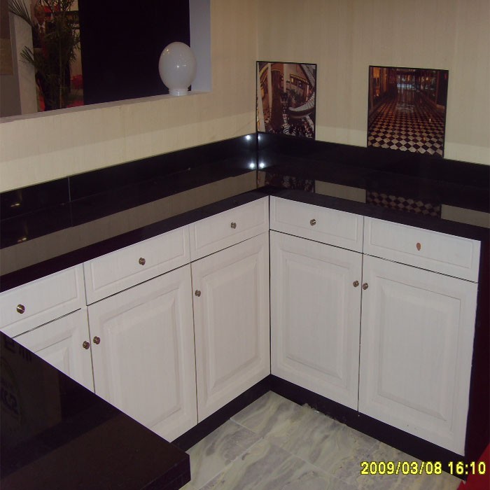black granite counter top